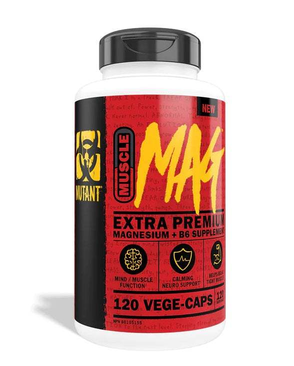 Mutant Muscle MAG Extra Premium Magnesium + B6 - 120 vcaps on Sale