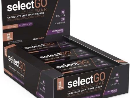 PEScience SelectGo Protein Bar, Chocolate Chip Cookie Dough - 12 x 60g Hot on Sale