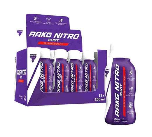 Trec Nutrition AAKG Nitro Shot, Wild Strawberry - 12 x 100ml Online Hot Sale