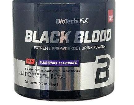 BioTechUSA Black Blood CAF+, Blue Grape - 300 grams For Discount