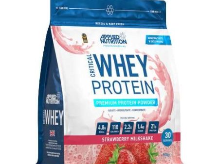 Applied Nutrition Critical Whey, Strawberry Milkshake - 900 grams Supply