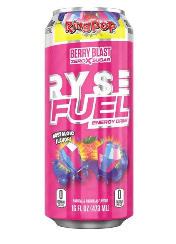 RYSE Fuel Energy Drink, Ring Pop Berry Blast - 12 x 473 ml For Discount