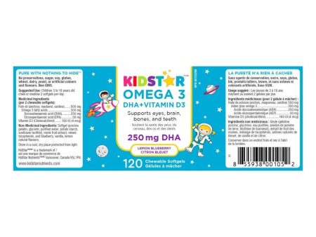 Kidstar - omega 3 for kids - 120 chewable softgels For Sale