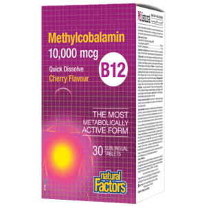 Natural factors - b12 methylcobalamin 10,000 mcg - 30 chewable tablets Sale