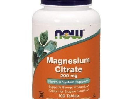 Now - magnesium citrate 200mg (tablets) Online Hot Sale